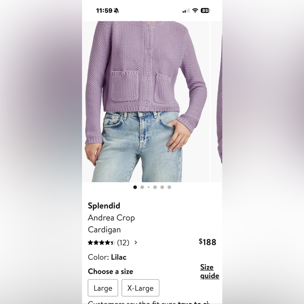 Splendid Andrea crop cardigan. ROSSA (color) Knit. Worn only once. - Picture 11 of 11